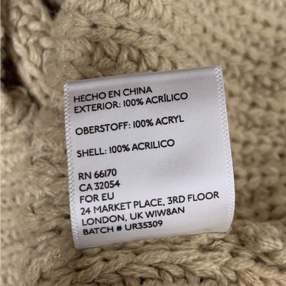 NWT Silence + Noise by Urban Outfitters Taupe Surplice Back Sweater Dress $89 - Picture 6 of 7